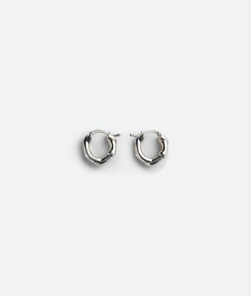 Earrings Reliable Bottega Veneta Silver Women Chain Hoop Earrings